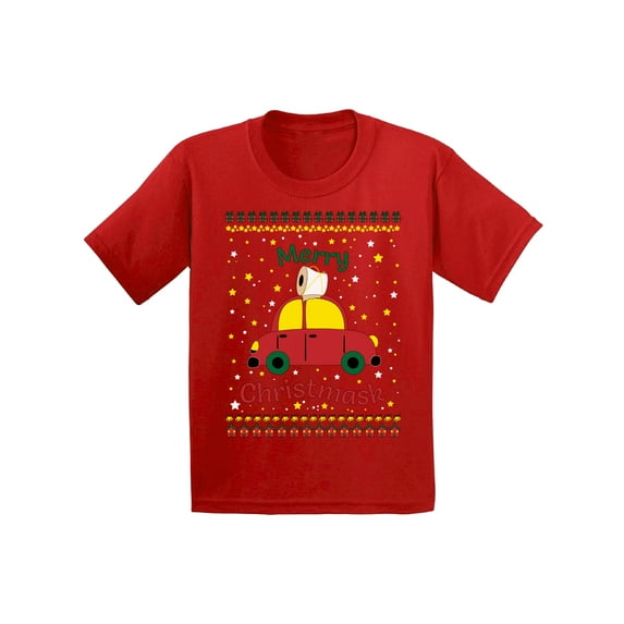 Merry Christmask Kids Shirt Girls Boys Toilet Paper T-Shirt Youth Holiday Gifts Merry Xmas Car Santa's Helper New Year 2021 Christmas Tee
