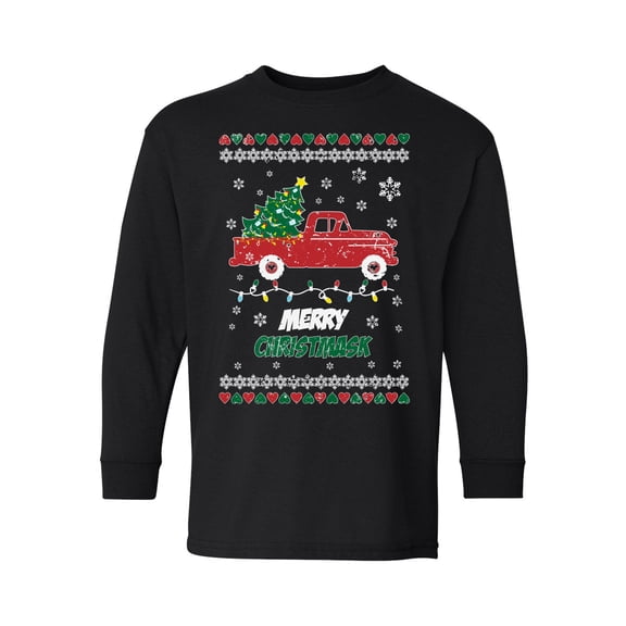 Merry Christmask Long Sleeve Shirt for Kids Christmas Tee for Boys Merry Christmas Girls T Shirt New Year 2021 Gifts Funny Xmas Youth Top