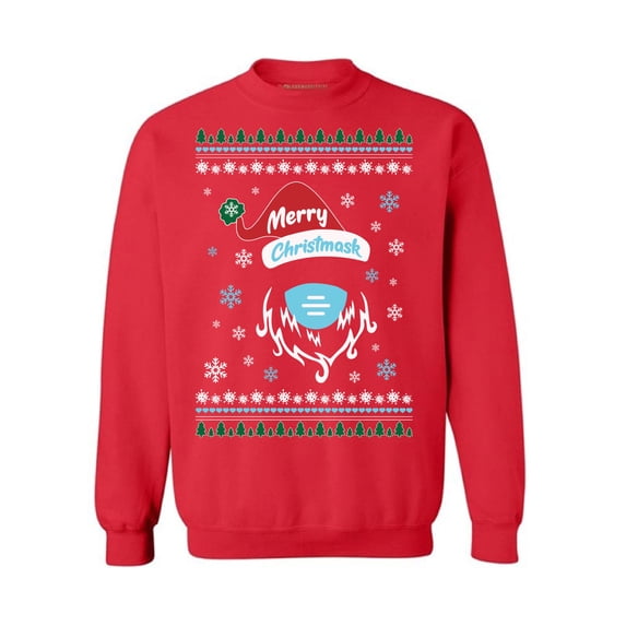 Merry Christmask Sweater Xmask Top Xmas Gifts Happy Holidays Unisex Sweater Xmas 2020 Outfit Funny Santa Sweater for Men Christmas Sweatshirt for Women Merry Christmas Sweater