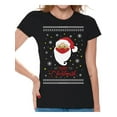 thumbnail image 1 of Merry Christmask T Shirts Happy Holidays T Shirt for Women Christmas Party Top Xmas Gifts Xmas 2020 Outfit Funny Santa Shirt for Women Christmas Tee for Her Merry Christmas T-Shirt, 1 of 4
