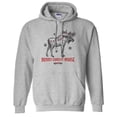 thumbnail image 1 of Merry Christmoose Hoodie Sweatshirt Unisex 5X-Large Grey, 1 of 5