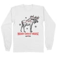 thumbnail image 1 of Merry Christmoose Long Sleeve Shirt Unisex Small White, 1 of 5