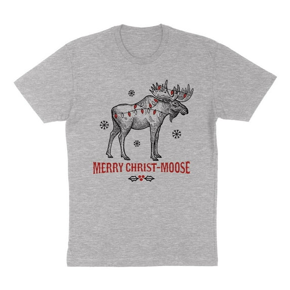 Merry Christmoose Shirt Unisex Small Grey