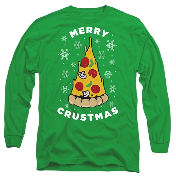 Merry Christmus Christmas Pizza Unisex Adult Long-Sleeve T Shirt