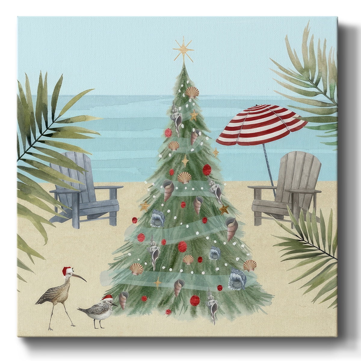 Merry Coastal Christmas II- Gallery Wrapped Canvas