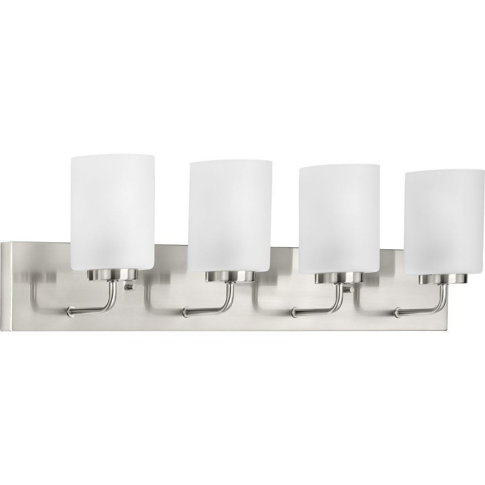 Merry Brushed Nickel 4-Light Etched Glass Bath Vanity
