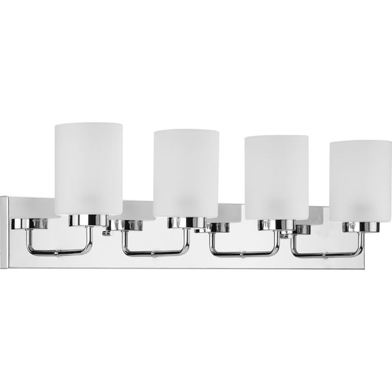 Merry Collection Four-Light Etched Glass Bath Vanity Wall Light