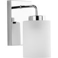thumbnail image 1 of Merry Collection One-Light Polished Chrome and Etched Glass Transitional Style Bath Vanity Wall Light, 1 of 12