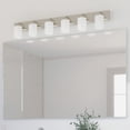 thumbnail image 1 of Merry Collection Six-Light Etched Glass Bath Vanity Wall Light, 1 of 14