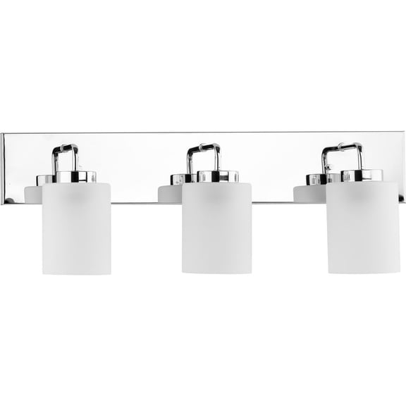 Merry Collection Three-Light Etched Glass Bath Vanity Wall Light