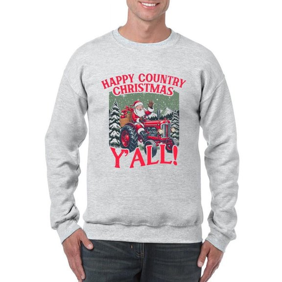 Merry Country Xmas Y'all Festive Men's Sweatshirt