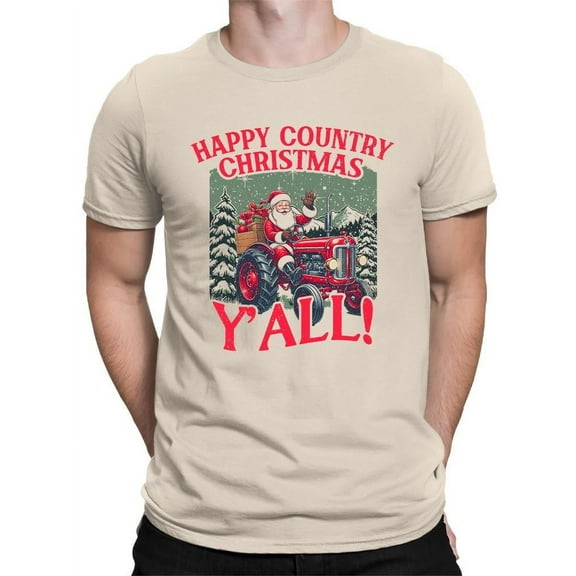 Merry Country Xmas Y'all Festive T-shirt Men's