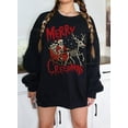 thumbnail image 1 of Merry Creepmas Sweatshirt, Creepy Christmas Goth Holiday Sweater, 1 of 5
