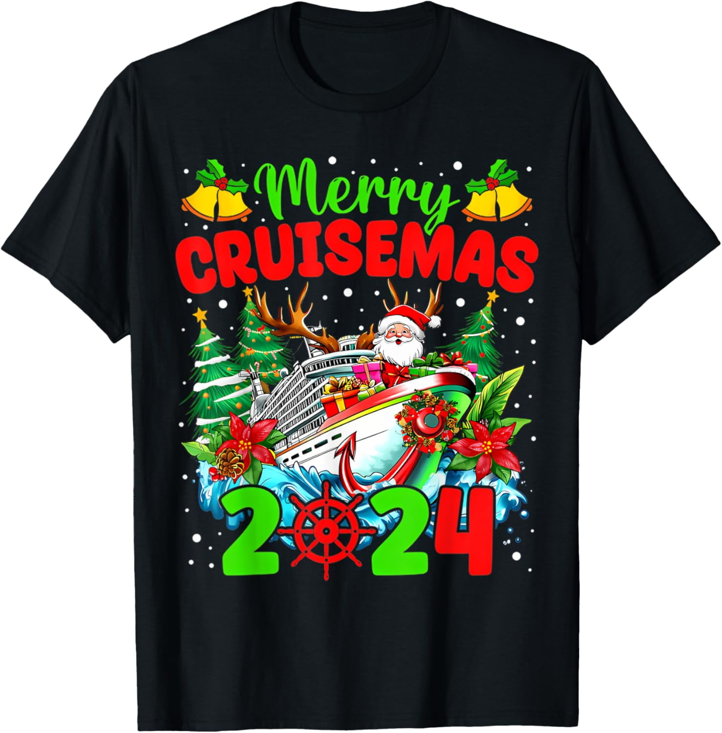 Merry Cruisemas 2024 Christmas Cruise Ship FamilyTShirt