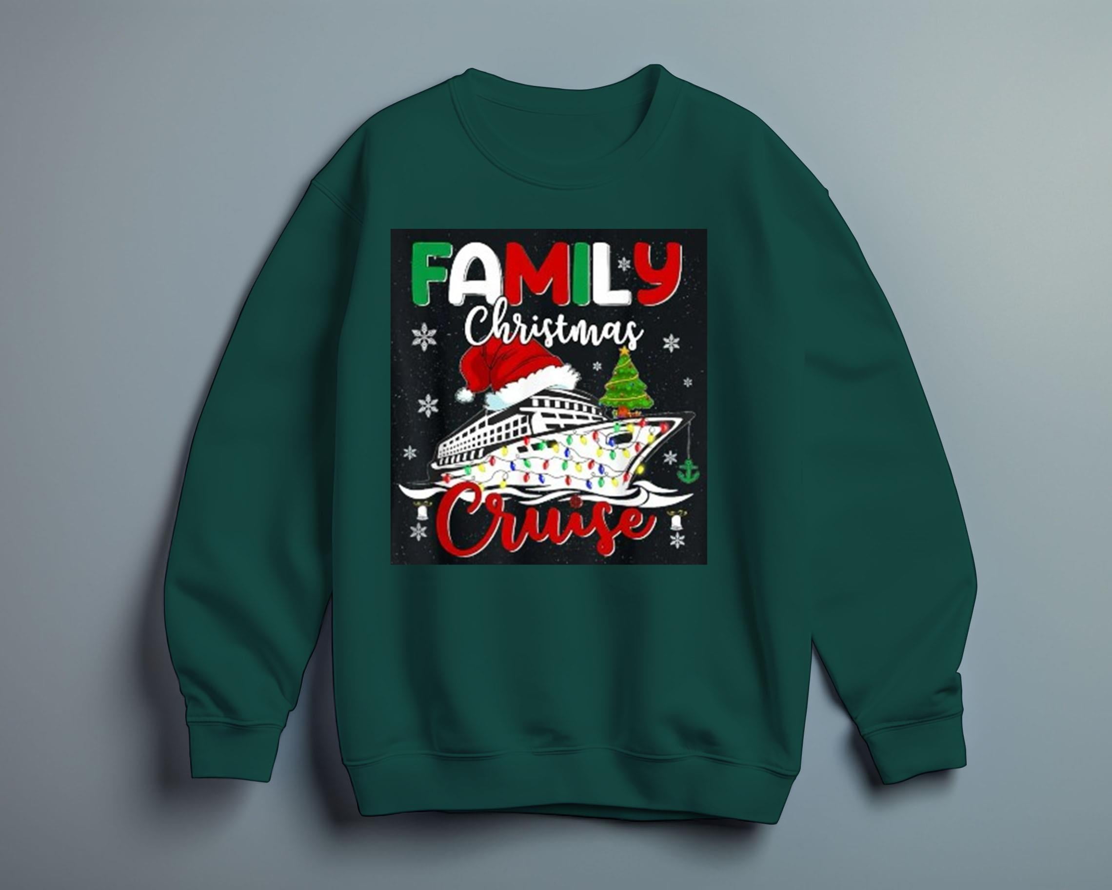 Merry Cruisemas Family Cruise Christmas 2024 Funny Boat Trip Sweatshirt