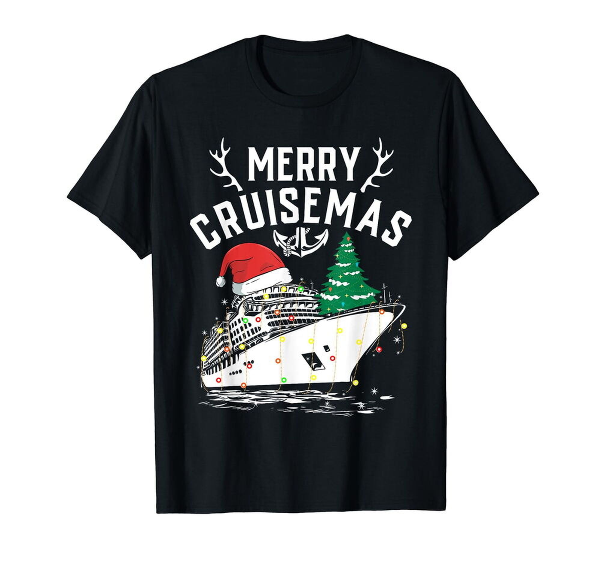 Merry Cruisemas Family Tee: Funny Christmas Shirt for Cruise Ship ...