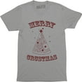 thumbnail image 1 of Merry Crustmas Men's - Funny Comedy Holiday Pizza Cheese Slice T-Shirt, 1 of 4