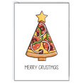 thumbnail image 1 of Merry Crustmas Pizza Christmas Card – Fun Holiday Greeting Card for Pizza Lovers – Perfect for Friends and Family Celebrations – Envelope Included, Blank Inside, 1 of 3