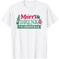thumbnail image 1 of Merry Drunk I'm Christmas, Funny Holiday Drinking Quote T-Shirt, 1 of 2