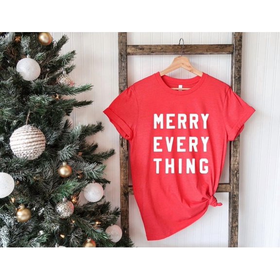 Merry Everything Fun Christmas Holiday Creative Graphic For Special Occasions Shirt, Size S-5XL