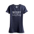 thumbnail image 1 of Merry Everything Women's Fashion Relaxed T-Shirt Tee Heather Navy Large, 1 of 3