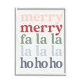 thumbnail image 1 of Merry Fa-La-La Minimal Typography Festive Words Inspirational Graphic Art Framed Art Print Wall Art, 1 of 5