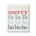 thumbnail image 1 of Merry Fa-La-La Minimal Typography Festive Words Inspirational Graphic Art Gallery-Wrapped Canvas Print Wall Art, 1 of 7