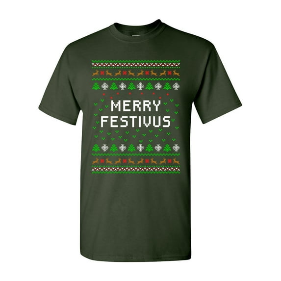 Merry Festivus Ugly Christmas Season Parody Funny DT Adult T-Shirt Tee
