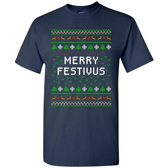 Merry Festivus Ugly Christmas Season Parody Funny DT Adult T-Shirt Tee