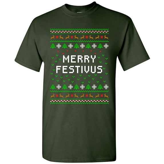 Merry Festivus Ugly Christmas Season Parody Funny DT Adult T-Shirt Tee