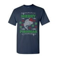 thumbnail image 1 of Merry Fishmas Fish Santa Hat Ugly Christmas DT Adult T-Shirt Tee, 1 of 2