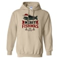 thumbnail image 1 of Merry Fishmas Hoodie Sweatshirt Unisex Medium Sand, 1 of 5