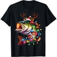 thumbnail image 1 of Merry Fishmas Santa Fishing Lovers Funny Fisherman Christmas T-Shirt tee, 1 of 4