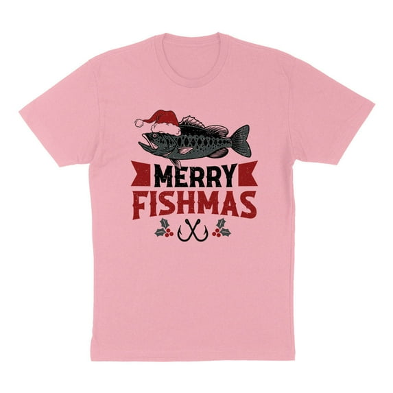 Merry Fishmas Shirt Unisex 3X-Large Pink