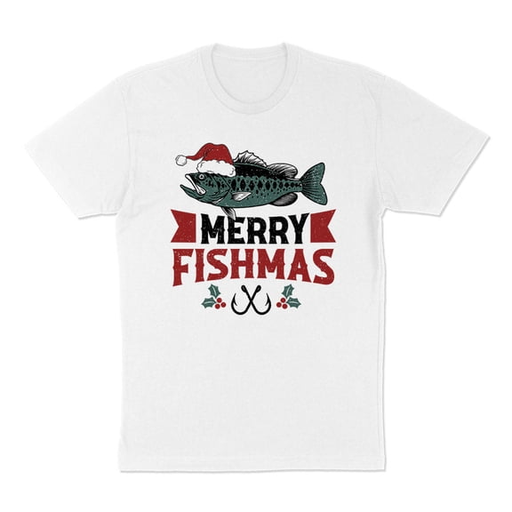 Merry Fishmas Shirt Unisex Large White