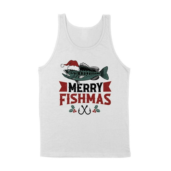 Merry Fishmas Tank Top Unisex Large White