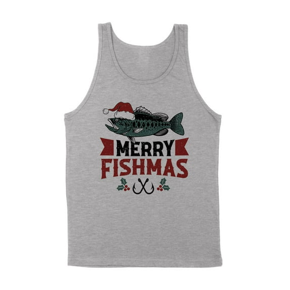 Merry Fishmas Tank Top Unisex X-Large Grey
