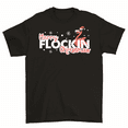 thumbnail image 1 of Merry Flockin Christmas Flamingo T-Shirt Men Women Unisex Tee, 1 of 2