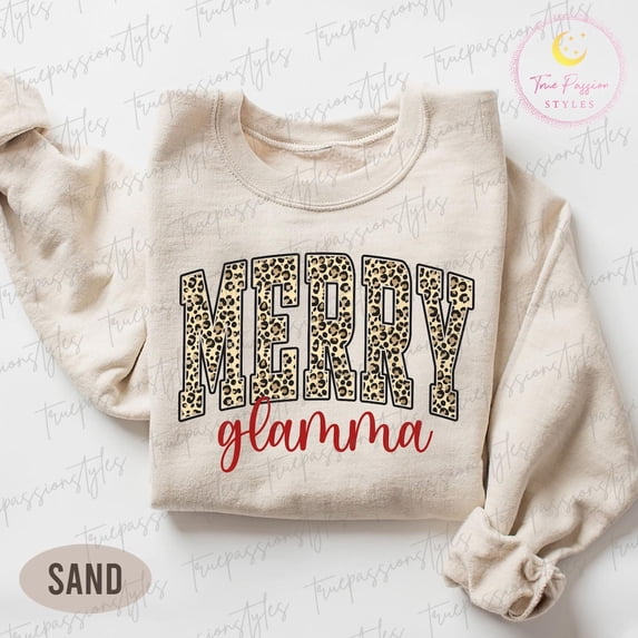 Merry Glamma Sweatshirt, Merry Glamma Sweater, Leopard season Glamma Shirt, season Glamma, Glamma Winter s S04482, F2879 Sweatshirt All Size S-5XL