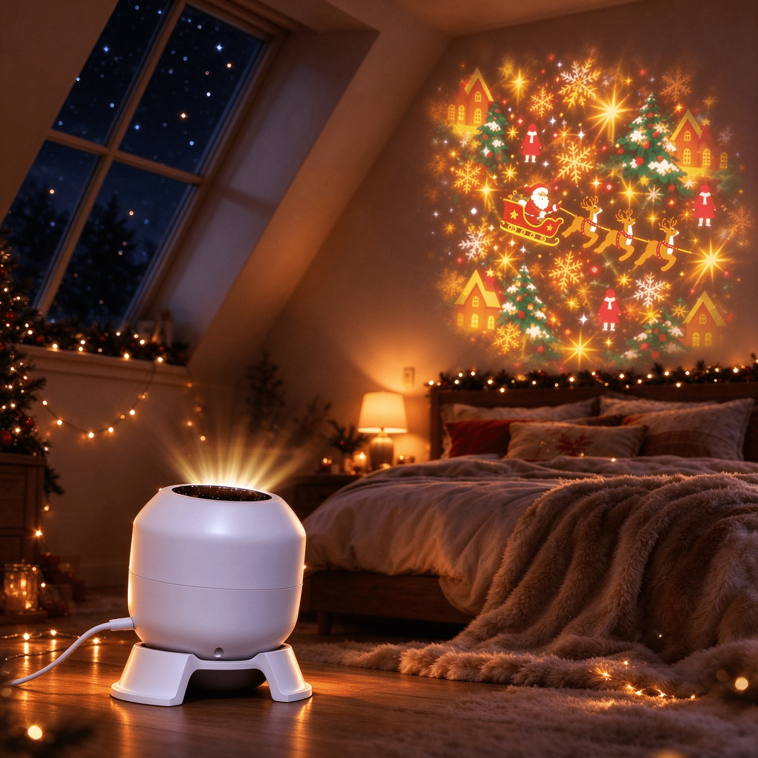 Rojection Formula Merry Glow Christmas Projector, 1Pcs USB Powered LED Projection Night ...