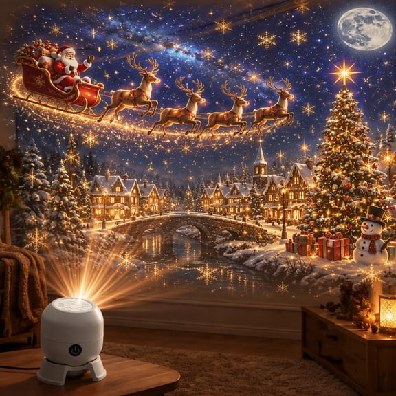 Merry Glow Christmas Projector, Christmas Wonderland Projector