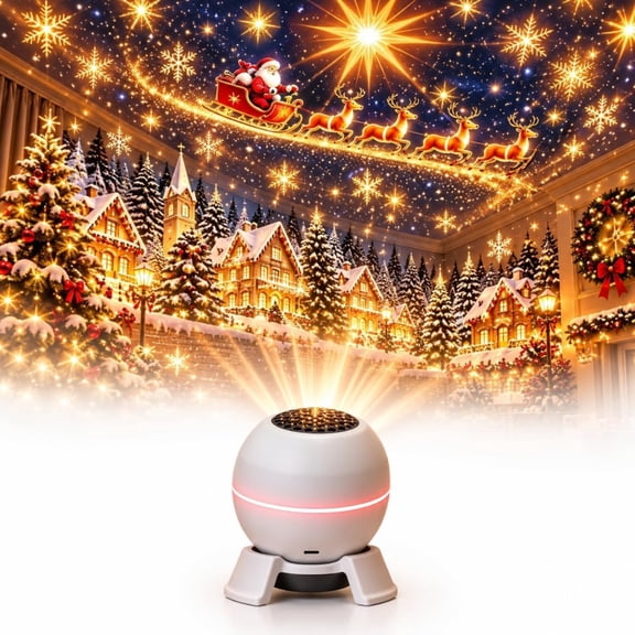 Merry Glow Christmas Projector, Magical Christmas Projection Night Light