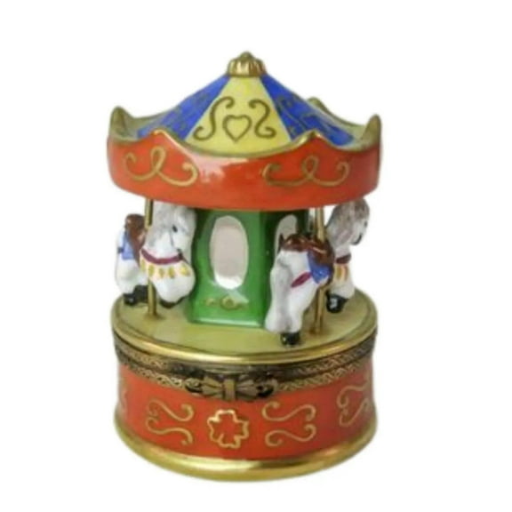 Merry Go Round Carousel for Collectors Limoges Box Porcelain Figurine