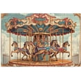 thumbnail image 1 of Merry Go Round Puzzles for Adults,Stunning Artwork of Adults,Challenging Brain Exercise,Vintage Style Merry Go Round Stress Relieving Puzzle,Creative Activity Hobbies for Adults 500 Pieces, 1 of 8