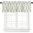Merry Grinchmas Window Valance for Kitchen Living Room, Watercolor