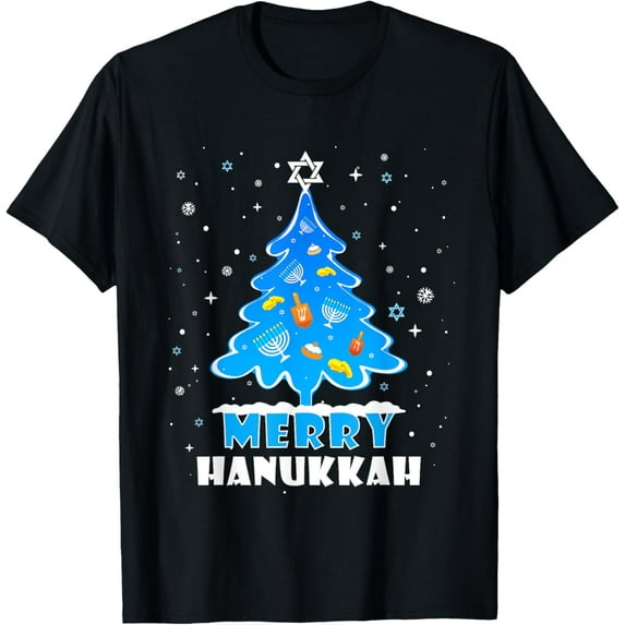 Merry Hanukkah Men Women Kids Funny Hanukkah Pajamas Jewish T-Shirt