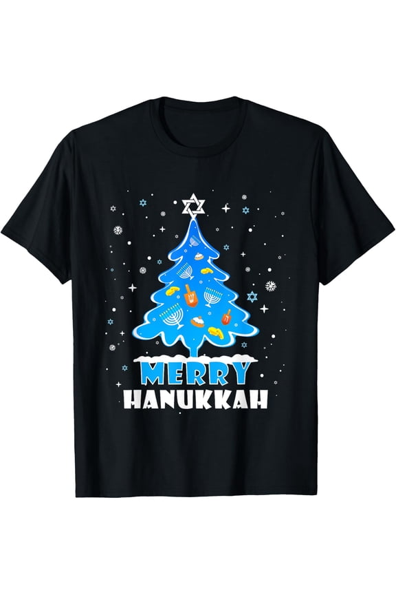 Merry Hanukkah Men Women Kids Funny Hanukkah Pajamas Jewish T-Shirt