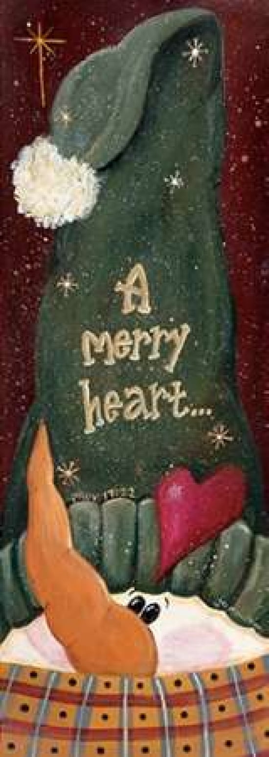Merry Heart Canvas Art - Jo Moulton (24 x 48)
