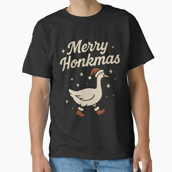 Merry Honkmas Goose Christmas Funny St. Nick Holiday Animal Pun G16444 Unisex T-Shirt, Up to Size 5XL