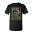 thumbnail image 1 of Merry Horsemas Horse Animals Ride Ugly Christmas Funny DT Adult T-Shirt Tee, 1 of 2